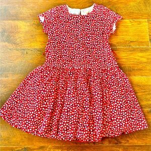 LIKE NEW cute Red fluffy heart Dress for Girls size 8
